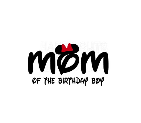 Download Mom of the Birthday Boy / Mickey and Minnie Mouse Ears with