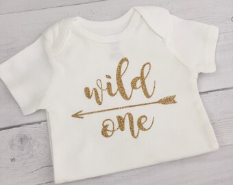 Wild One Tribal Birthday Shirt/Baby Girl Bodysuit/Wild One Bodysuit