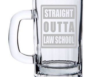 Law School Graduation, Law School Graduation Gift,  Law Student, Law School Grad, Law Grad, Law Graduate, Law Graduation Beer Mug