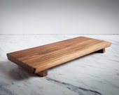 Custom 20 x 15 Footed Walnut Wood Serving Board - FREE CARE KIT