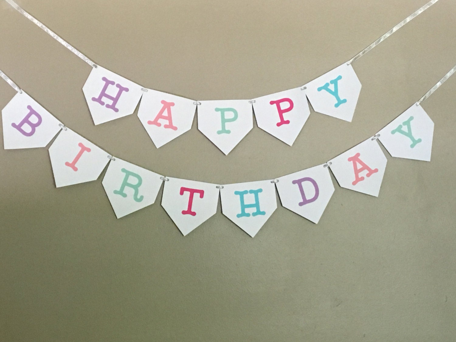 Happy Birthday Banner Girl Birthday Banner by TheTwoMomsShop