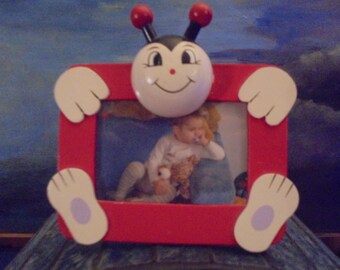 Photo support very original/ Years 90/ Vintage/ In waiting wood/ Cute