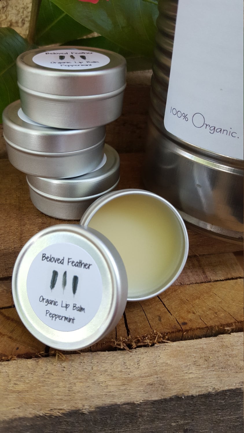 Organic Lip Balm. Coconut oil and beeswax. by BelovedFeatherCndlCo