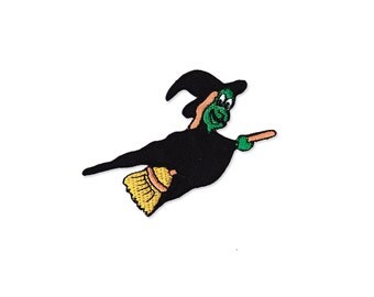 Witch Patch - Witch Embroidered Iron on Patch - Witch Iron on Applique