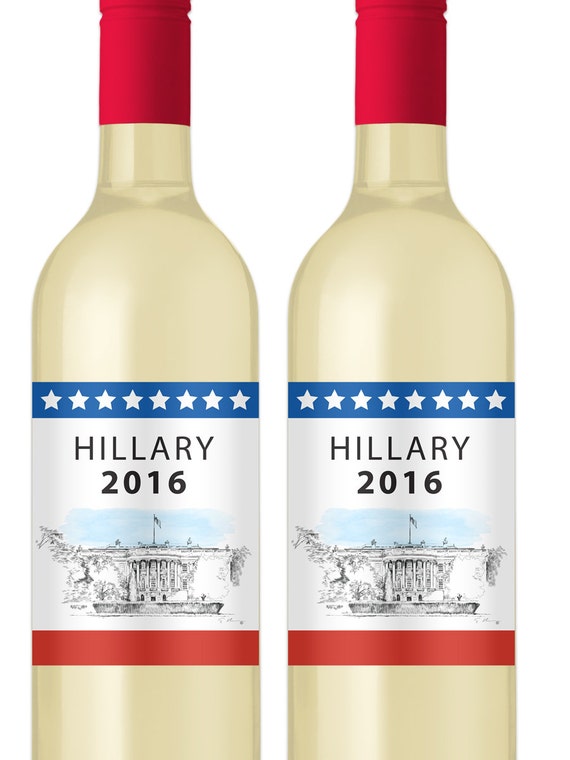 Items similar to Hillary Clinton Wine Bottle Labels Political Wine