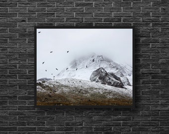Winter Mountain Photo - Landscape Photography - Mountain Landscape - Winter Photo - Mountain Print - Mountain Wall Art - Winter Wall Decor