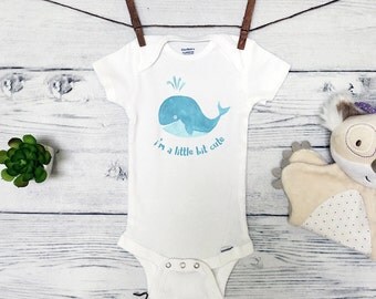 Items similar to Organic baby clothes, whale onesie, blue ocean theme ...