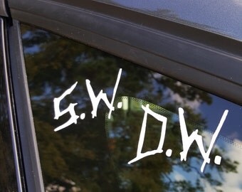 Decal {Supernatural- Sam Winchester Dean Winchester Initials S.W. D.W}-Laptop Decal/Laptop Sticker/Car Sticker/Car Decal