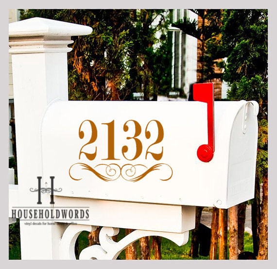 Mailbox Number Decal One Decal Street Address Mailbox