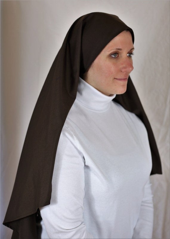 Items similar to 36 inch Catholic Nun Brown Veil , Nuns ...