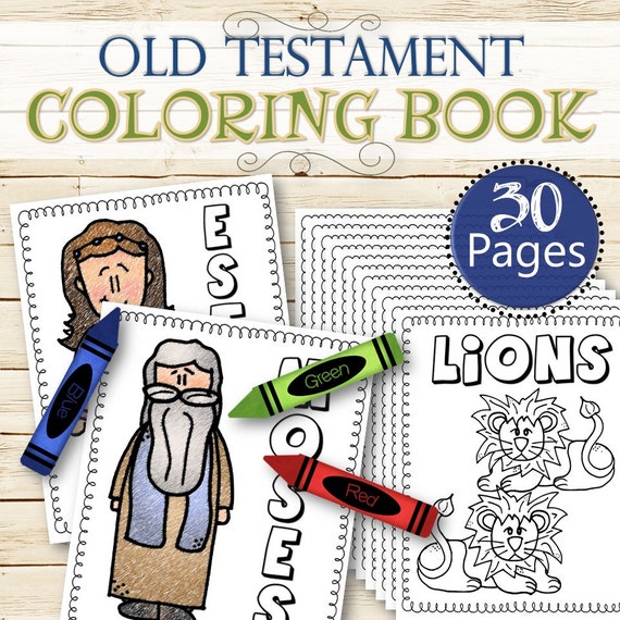 Old Testament Coloring Pages INSTANT DOWNLOAD