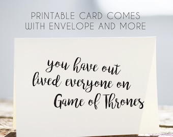 game of thrones birthday card, game of thrones printable card, game of thrones card, game of thrones download