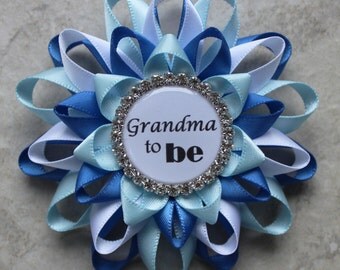 New Grandma Gift, New Mommy Gift, Personalized Baby Shower Corsage Pins, Baby Boy Shower Decorations, Aunt to Be, Nonna, Daddy, Mimi, Mom