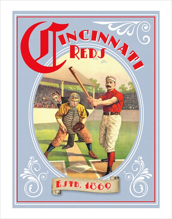 Cincinnati Reds Poster Estb. 1869 Vintage styled Reds