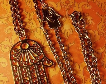 Golden Buddha Hand Necklace