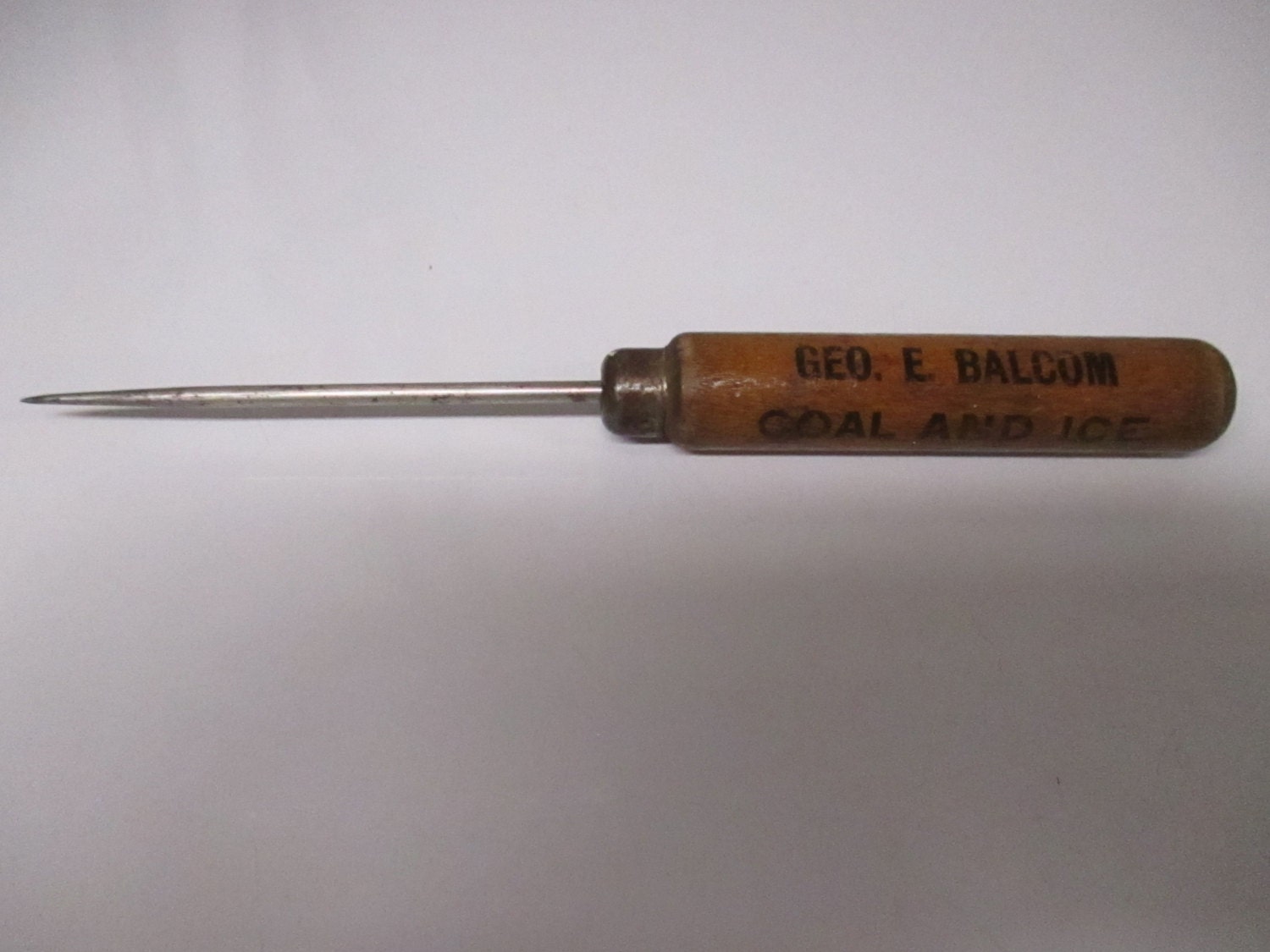 Vintage Ice Pick Antique Ice Pick Geo E. Coal and Ice