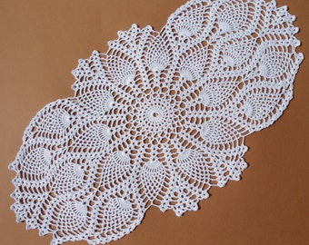 Items similar to Lace Doily - Brown Crochet Doily Pineapple Table Decor ...