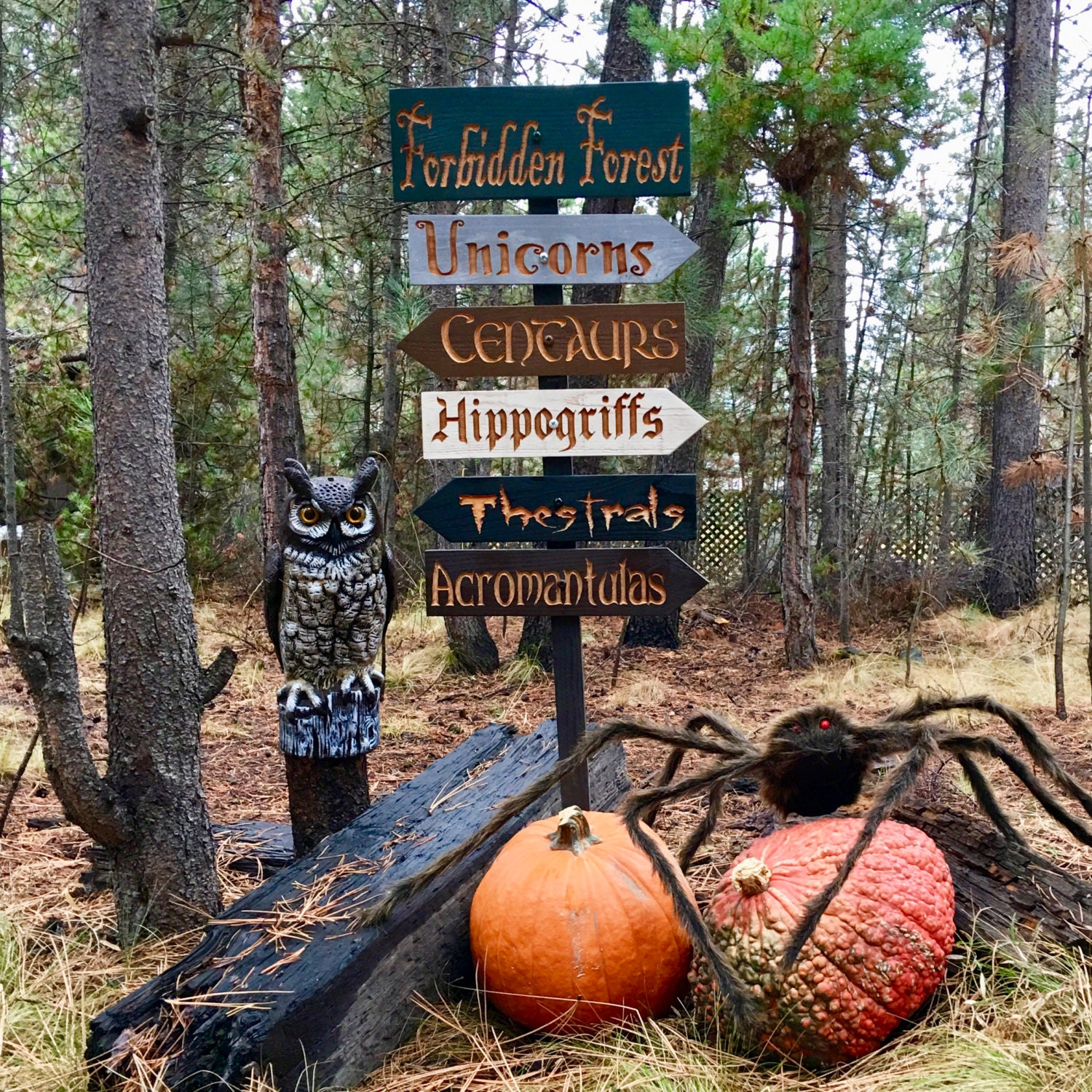 Harry Potter Forbidden Forest Inspired Lawn Ornament Sign