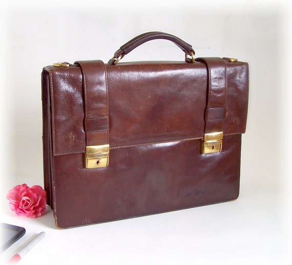Vintage Wilsons Leather Briefcase Messenger by TheWhitePelican