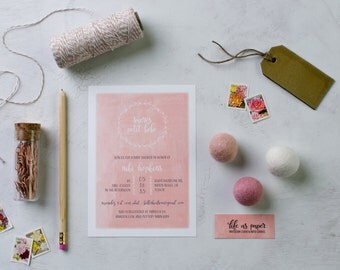 SUCRES PETIT BEBE - french baby shower invitation