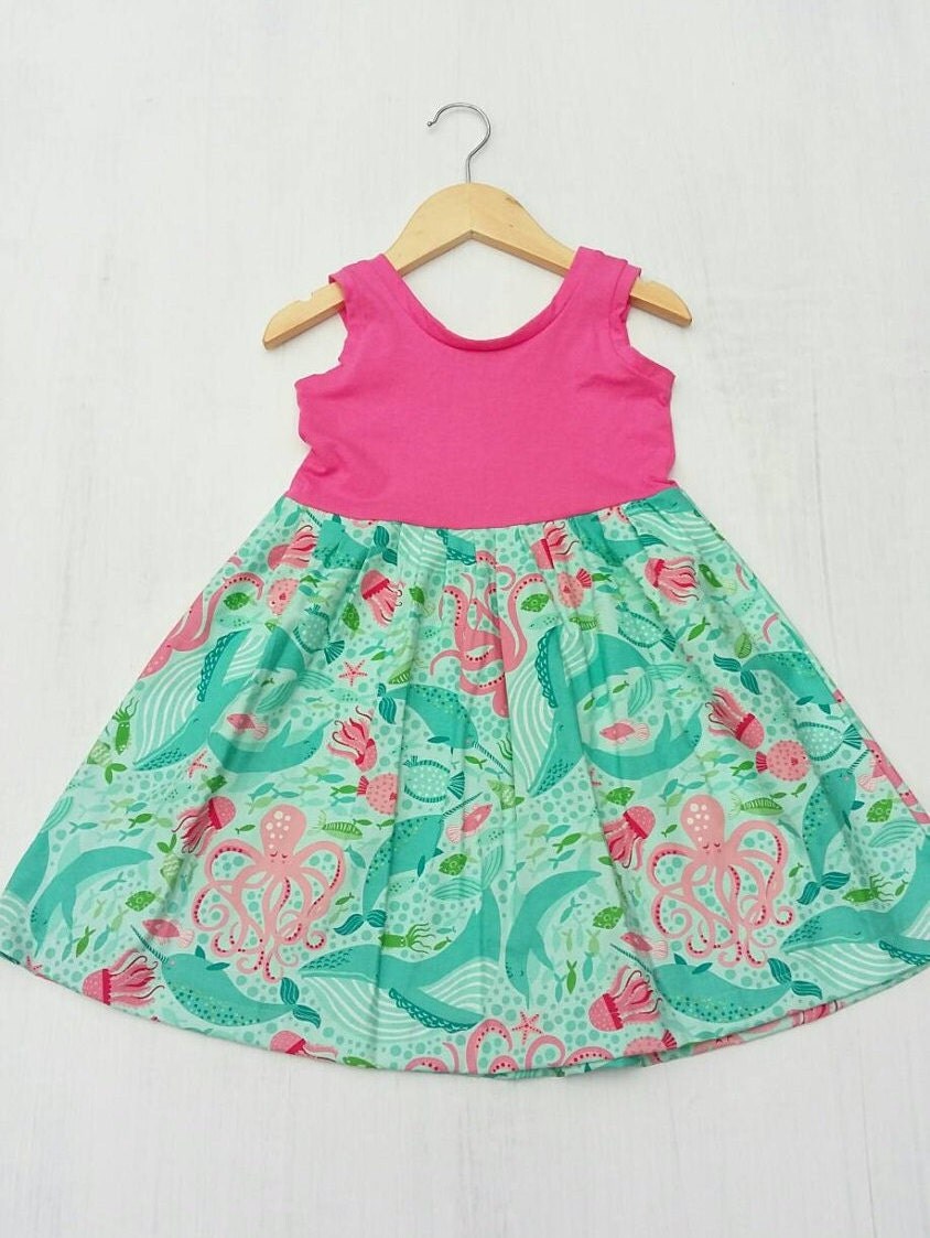 Baby Girls Dress Under the Sea Dress Ocean by BigIslandKidz