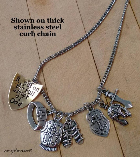 Put on the Full Armor Of God Necklace Christian Jewelry