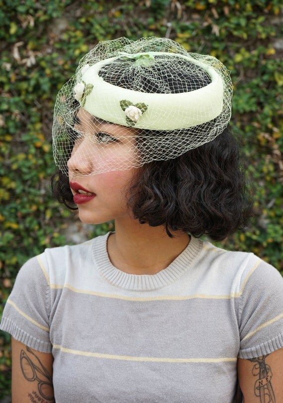reserved Vintage Womens Hat Vintage Veil Netting Hat with