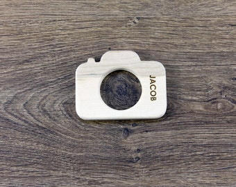 PERSONALIZED Wood Teether / Natural Baby Toy / Eco Friendly