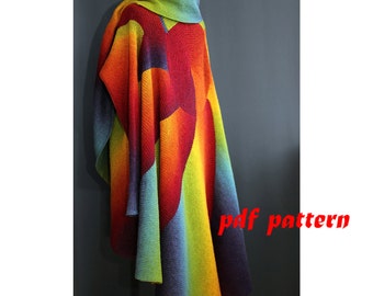 Oversize knitting pattern Oversize extra large sweater Wool cape Woman wool sweater coat Cardigan knitting pattern Oversize cardigan pattern