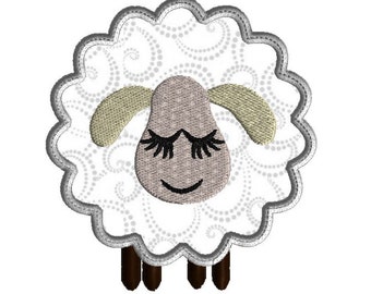 Embroidery Design, Lamb Applique, Embroidery Design, 3 sizes, Machine embroidery, Easter design, Easter lamb