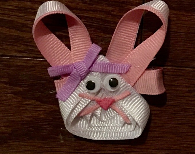 Easter bunny ribbon sculpture bow