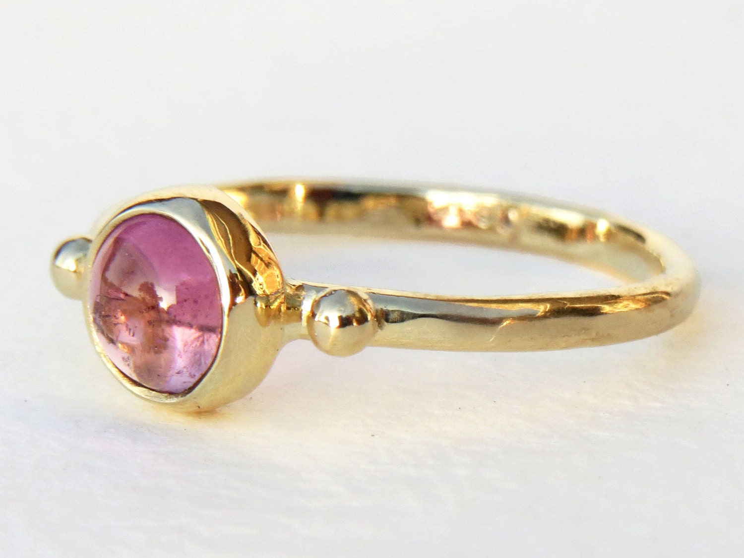 Pink Tourmaline Ring Tourmaline Ring October Birthstone 18k 