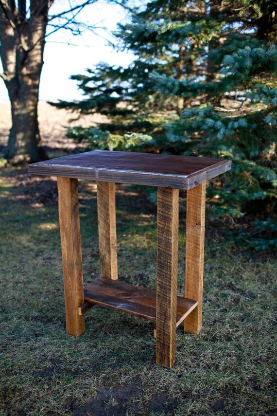 Barn Wood Pub Table Tin Top Rustic Reclaimed Furniture