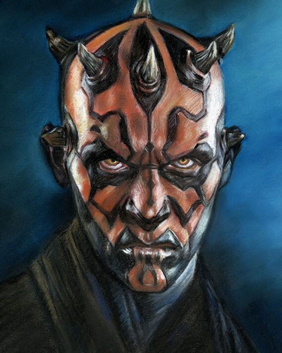 Star wars Darth Maul painting poster print reproduction