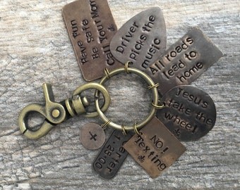 Personalized Key Chain. Sweet 16. New Driver.Young Adult. Sixteen Years Old. Got Keys. Cool. Gift for Him Her. Personalized Custom Message.