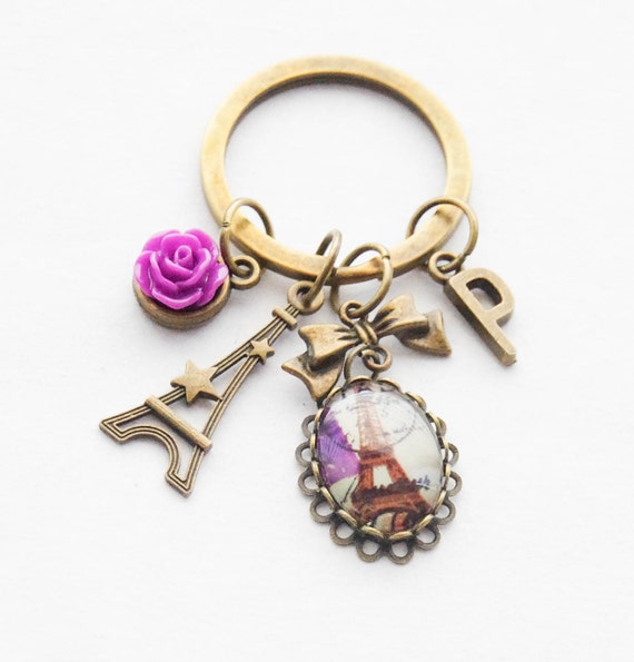 Paris Keychain Eiffel Tower Keychain France Travel Keychain