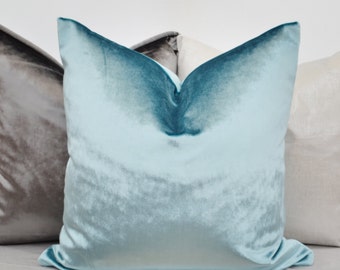 Blue Velvet Pillow Cover,Blue Pillow Cover