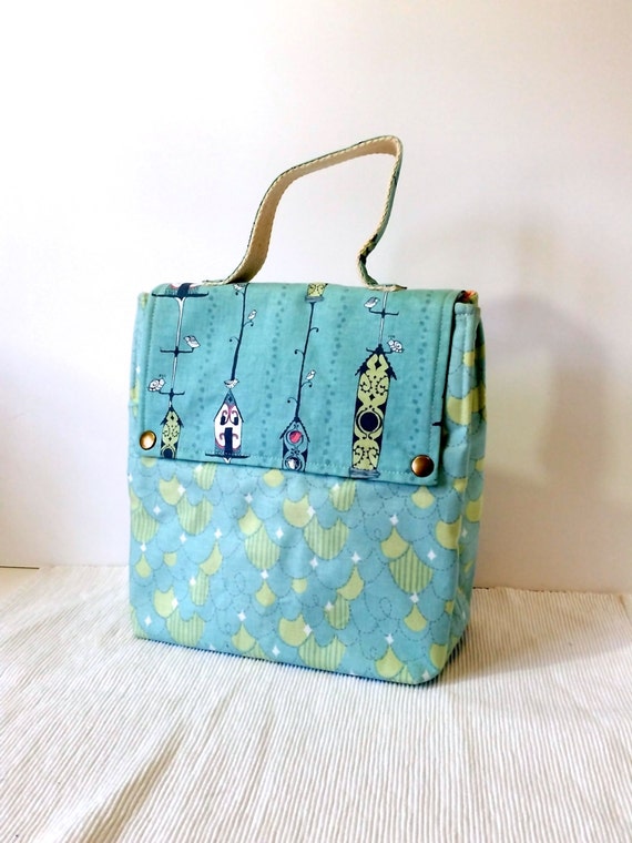 SALE 25% OFF Insulated Lunch Bag Fabric Lunch by LoOpbyJwblizz