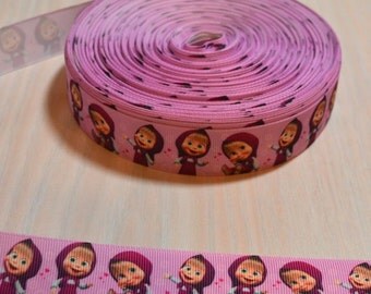 1 inch Grosgrain Ribbon - Masha and the Bear