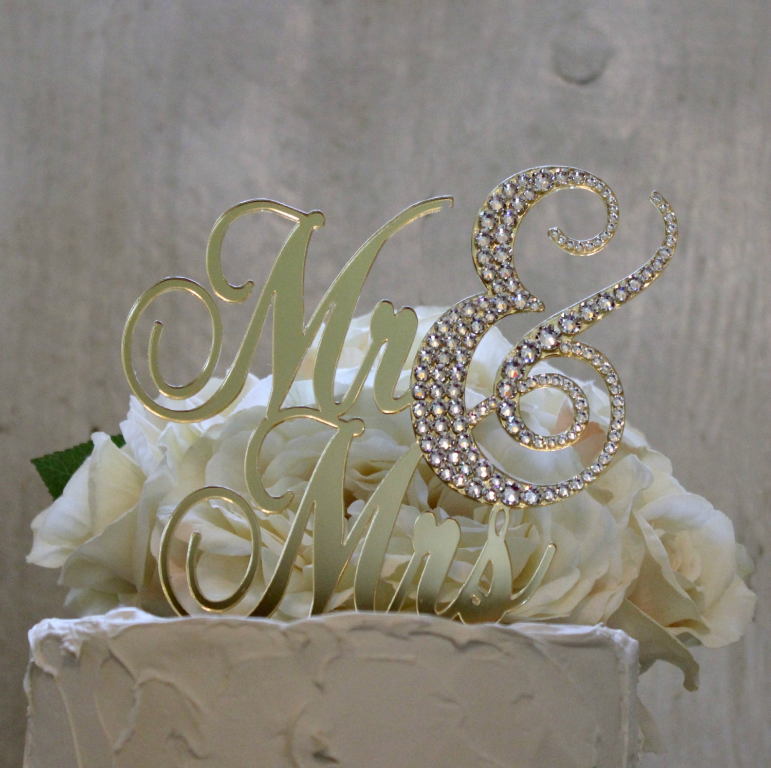 Gold Mr And Mrs Wedding Cake Topper Mr Mrs Cake Topper With 