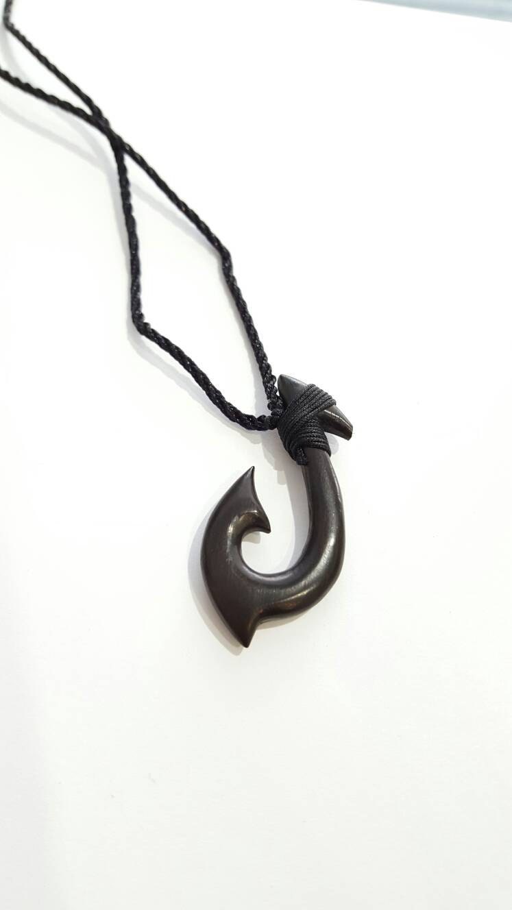 Hawaiian fishing hook pendant Makau
