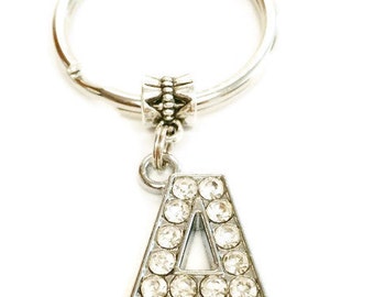 Initial Keychain, Letter Key Ring, Letter Keychain, Bling Keychain, Initial Key chain, Personalize Keychain, Initial Charm, Initial Jewelry