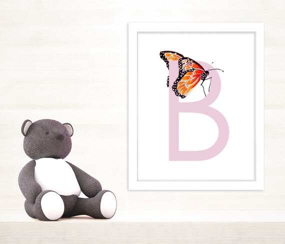 B Is For Butterfly Letter Art The Letter B Butterfly Art