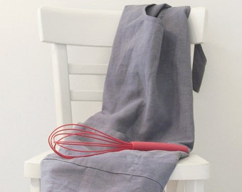 Custom made linen apron, Cross back, Pinafore apron, Natural linen, Eco friendly