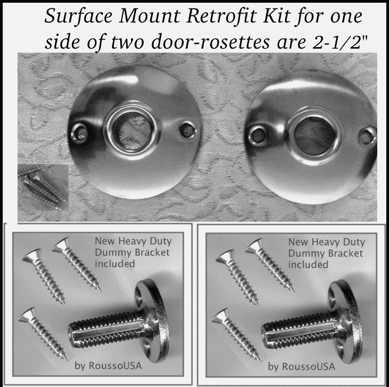 Dummy Door Knob Retrofit Kit to fit your Antique Knobs or Good
