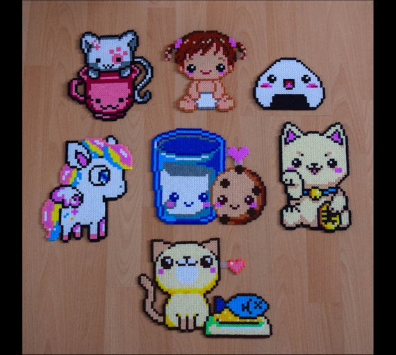 Items similar to Cute Stuff perler sprites on Etsy