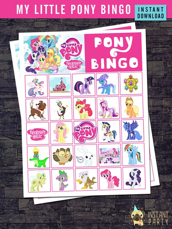 My Little Pony Bingo MLP 12 Bingo Cards 24 by instantparty
