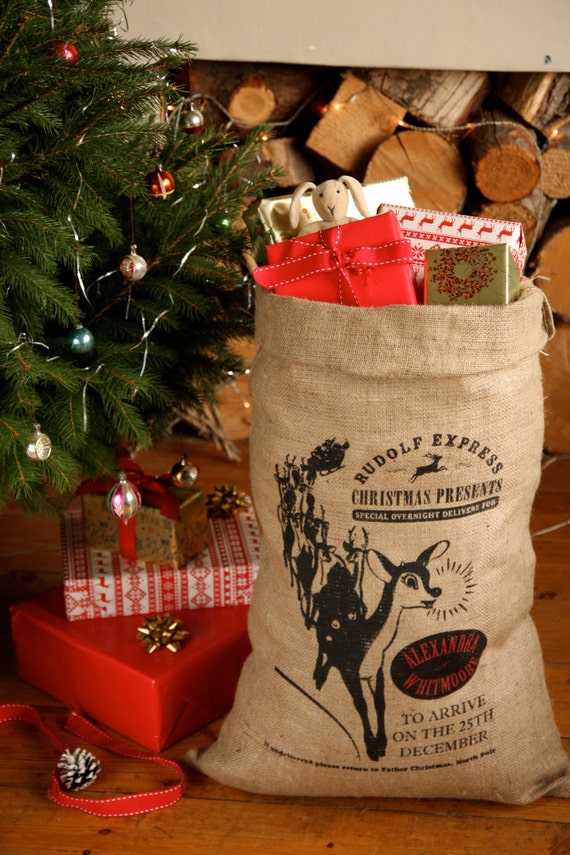 Personalized Santa Sack, Rudolph Design