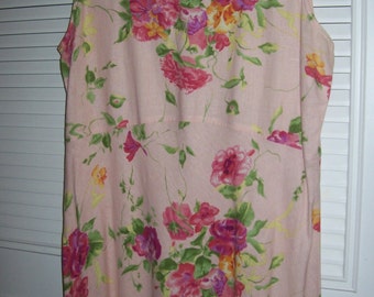 Muu Muu 16, Pink Linen Muu Muu Maxi Length Resort Calling Size 16 see details