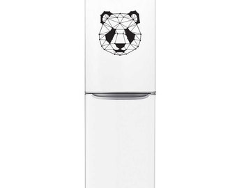 Panda vinyl sticker decal decoration geometrical minimal art mural wall room art cute panda love hanging panda minimal canvas decor